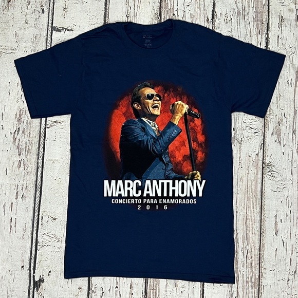 Marc Anthony Pop Music Tour 2016 Concert Tshirt Crewneck Salsa Womens Pop - Picture 1 of 6